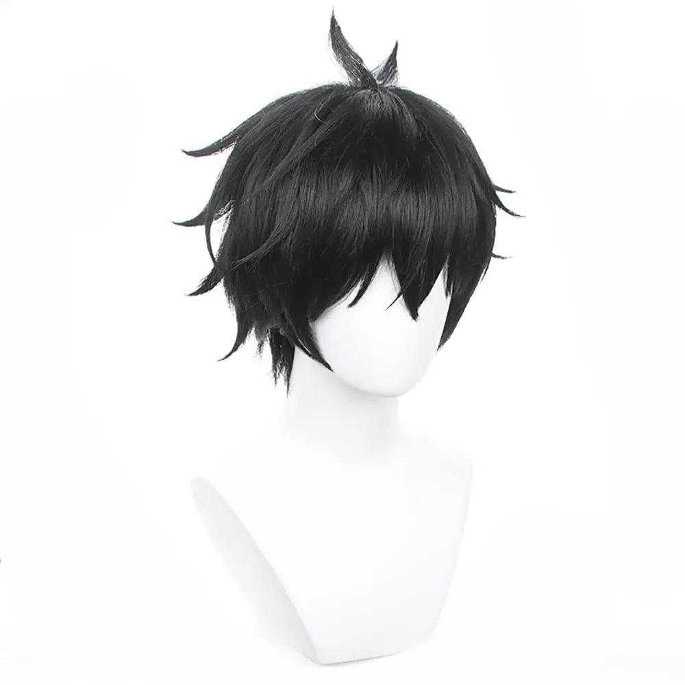 Anime Cosplay Wig for Game Honkai Star Rail Dan Heng Cosplay Wig Black Short Hair Wigs for Boys and Men
