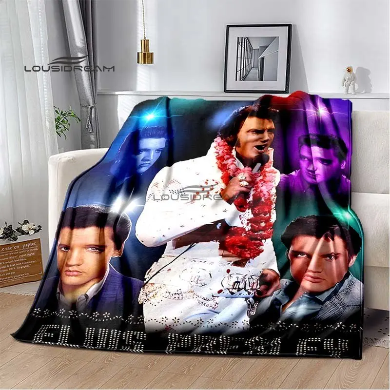 Elvis Throws Blanket 3D Printing Rock singer Sofa Blanket  Adults and Children Bedroom Living Room Decoration Blanket for Bed