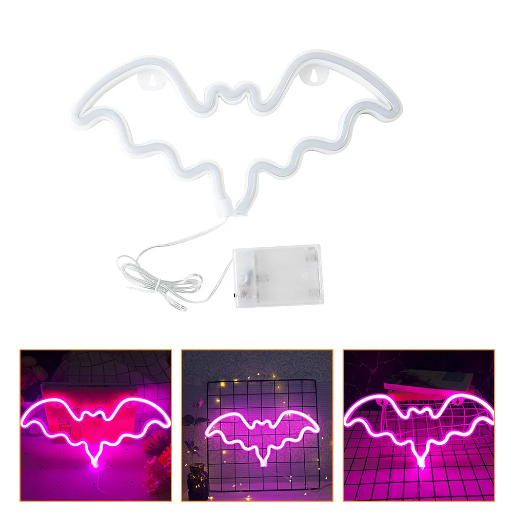 

LED Bat Light Decorative Neon Lamp Gentle Glow Durable LED Strip Plastic Shell Bedroom Living Room Study Office Wall Table Party