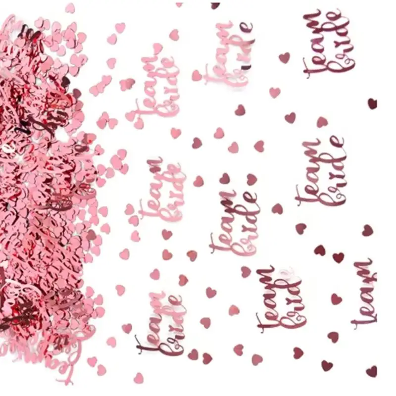 A52E Sparkling Confetti Team Bride Scatter voor bruiloftdecoratie Waterdichte PVC -spreiding voor jubileum in het