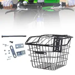 Bicycle Metal Wire Front Rear Basket with Lid Generic for Mountain Road Bike