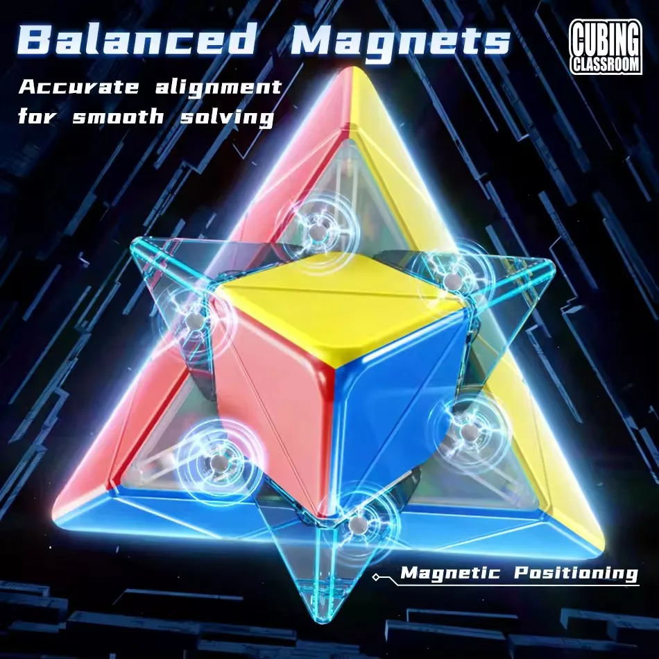 MoYu Meilong Pyraminx V2 3x3x3 pirámide Cubo mágico MoFangJiaoShi 3x3 fibra de carbono Macaron Cubo pegatinas Magico rompecabezas Cubo regalo