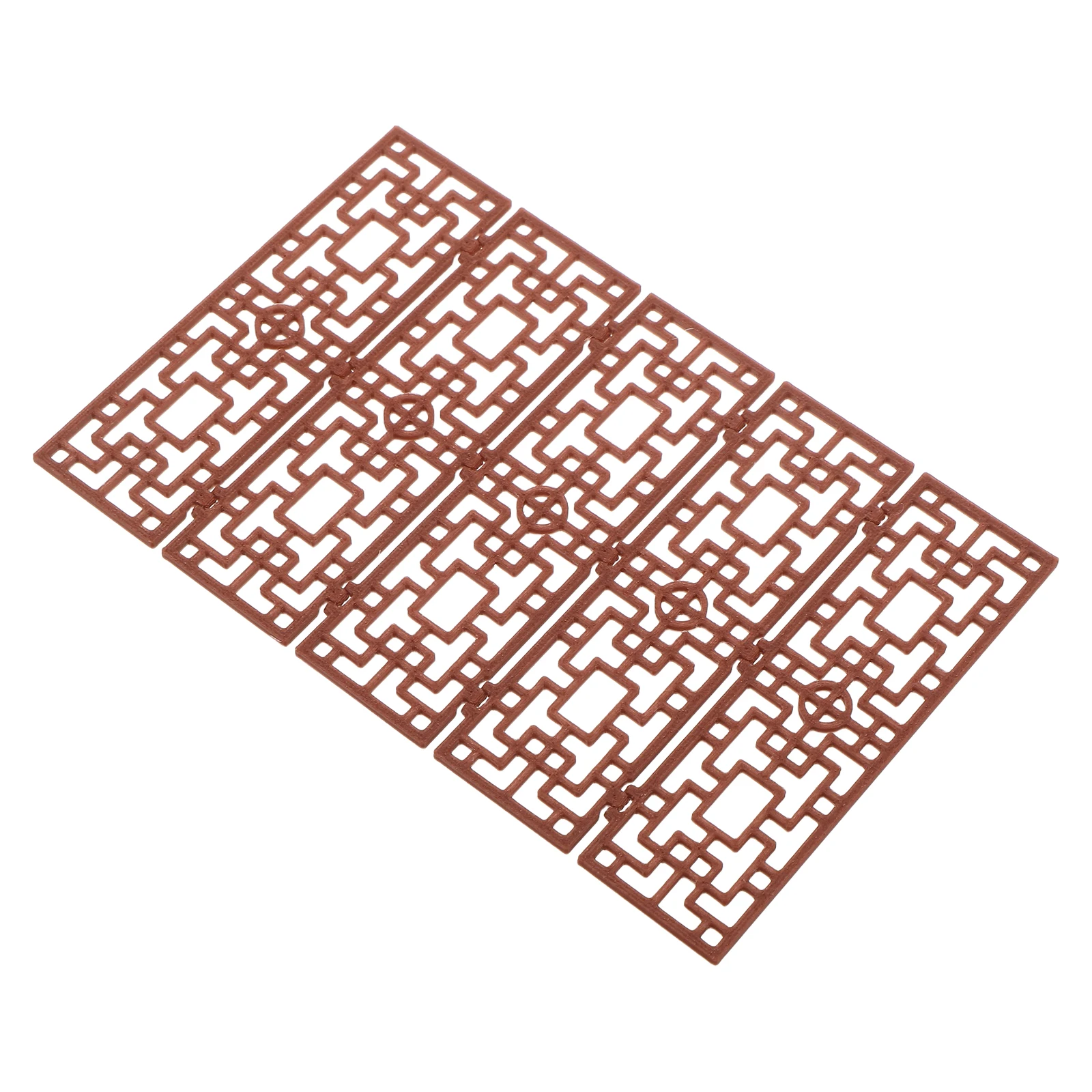 미니 중국식 접이식 스크린 브라운 1:20 스케일 미니어처 빈티지 데스크탑 장식용 룸 디바이더 스크린 패널 인형집 가구