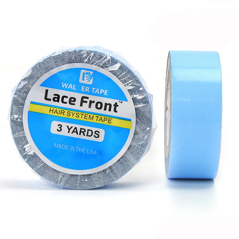 

3Yards Hair SystemsTape 0.8-2.54cm Blue Double Sided Adhesives Tape for Hair Extensions Weft Hair/Lace Wigs/Toupee