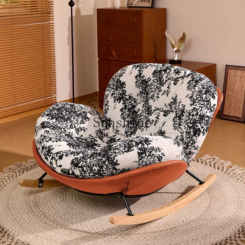 Modern simple single rocking chair lazy casual snail sofa chair