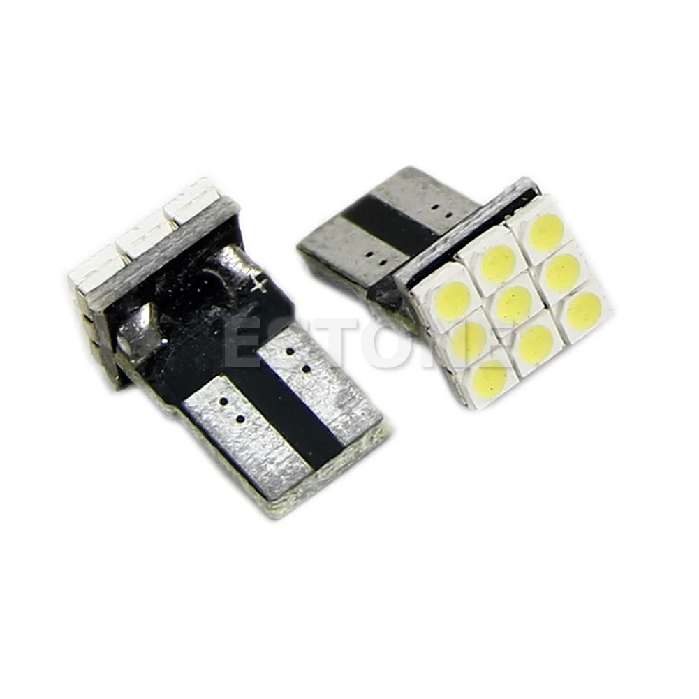 2Pcs Automotive Headlamp Indicator Light LED Bulb T10 194 168 W5W 9 LED SMD 3528 Car Fog Light Bulb Automotive