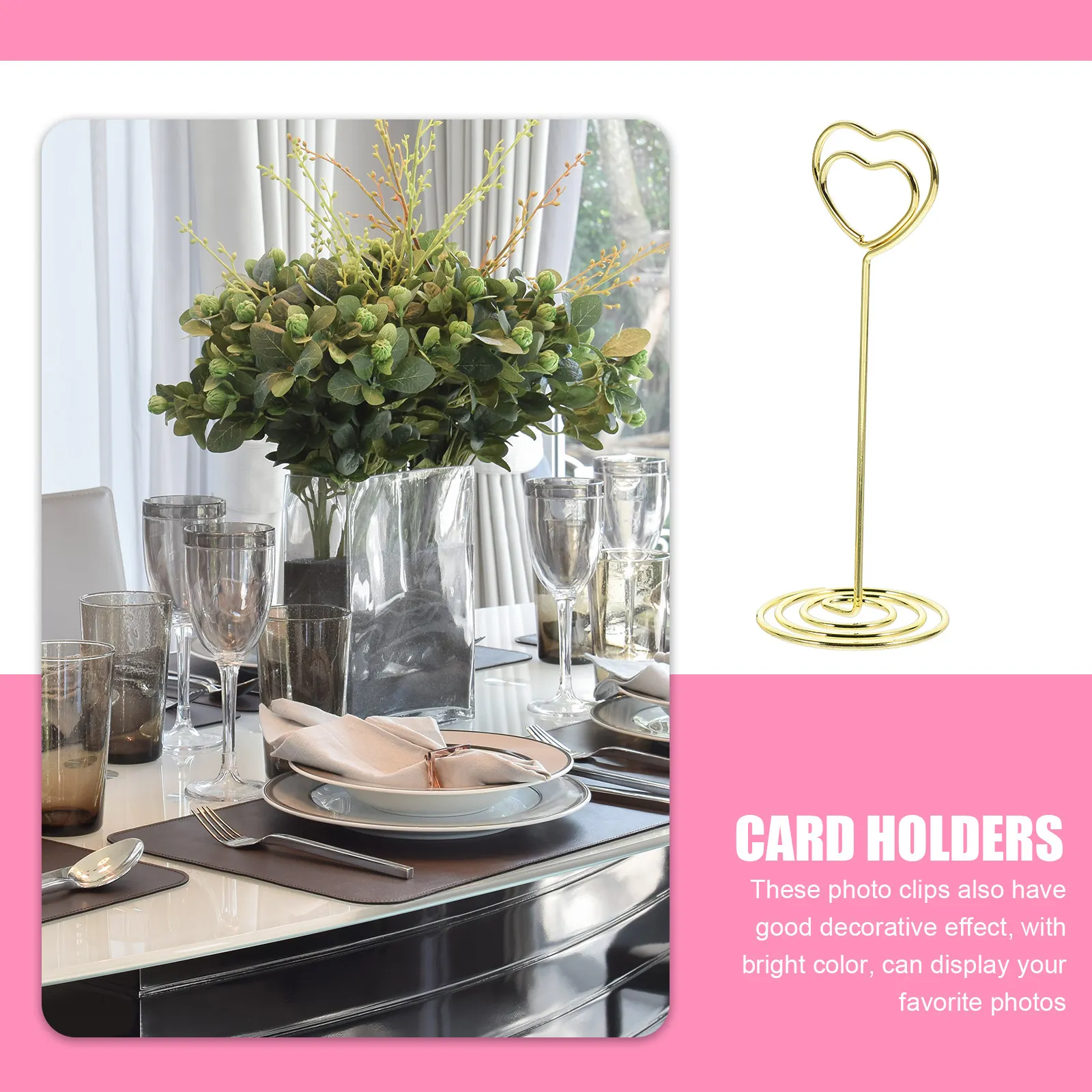8Pcs Mini Name Card Holders Memo Clips Colorful Photo Clips Table Number Holders Place Card Holder Stand Wedding Display