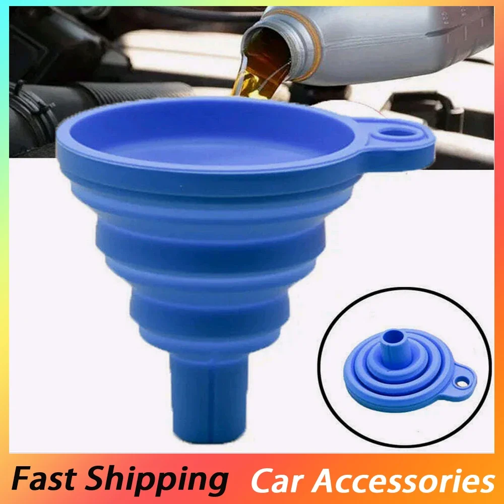 

1pc Universal Car Engine Liquid Funnel Foldable Car Gasoline Oil Fuel Funnel Auto Washer Fluid Change Funnel Car Accessories