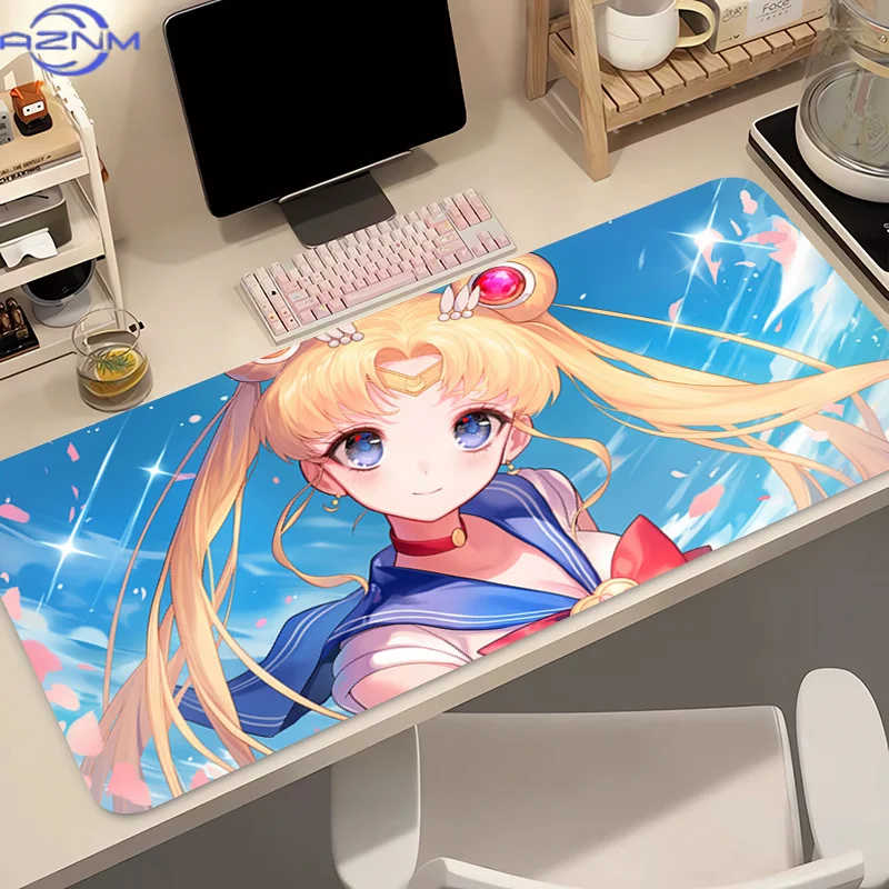 Anime Mouse Pad S-Sailor Moons Esports Game Keyboard Mat Gaming Non Slip Desk Mat kawaii Mousepad Computer Speed Type Carpet Mat