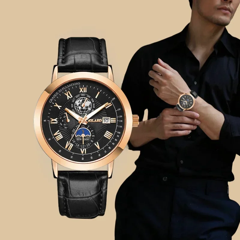 High Quality Watch Bracelet Set, Dial Value Display, Negócios para Esportes, Corrida, Lazer, Trabalho ao ar livre, Inclui Bracelet Box, 5Pcs