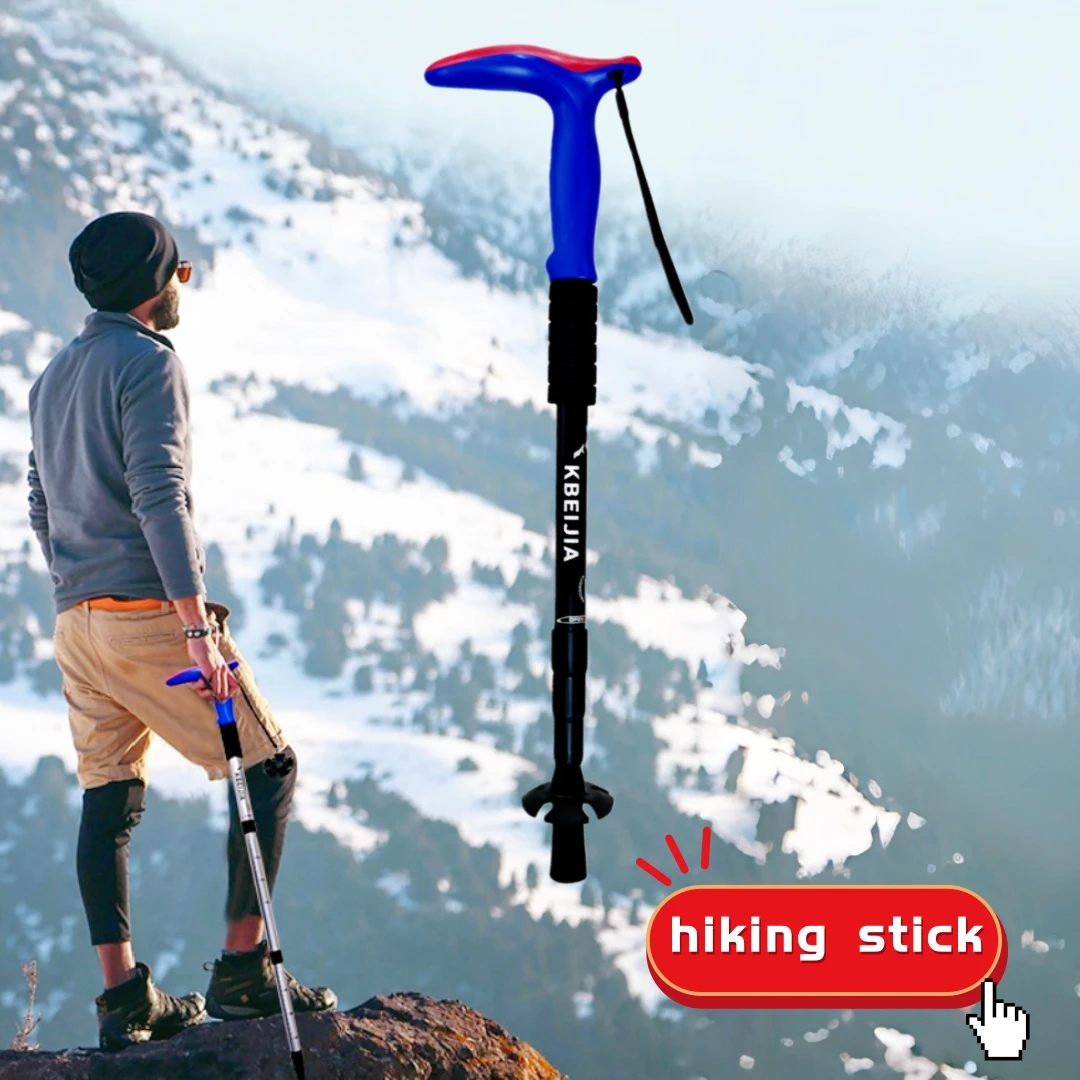 

New Hiking Stick Teslescopic Trekking Pole Aluminum Alloy Extendable Canes Lightweight Baston Comfortable Climbing Equipment