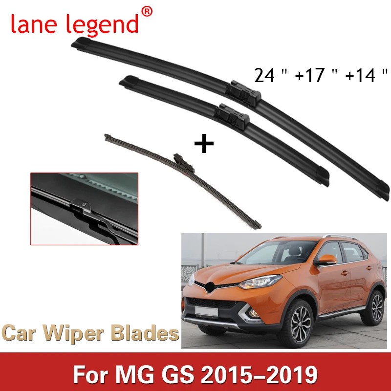 Car Front Rear Wiper Blades For MG GS 2015-2019 AS21 Cleaning Windscreen Windshield Accessories Windows Brushes Washer 24