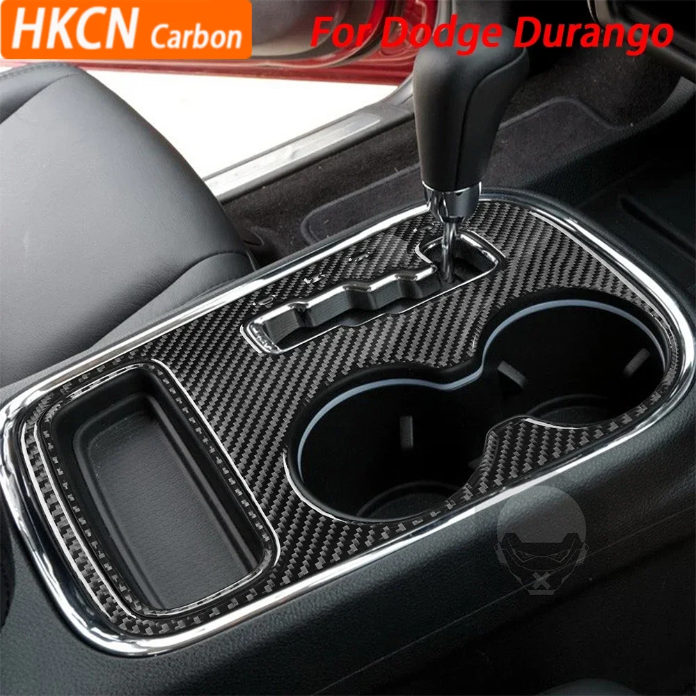 

For Dodge Durango 2011 2012 2013 Real Carbon Fiber Gear Shift Panel Trim Cover Interior Decoration Car Accessories Sticker