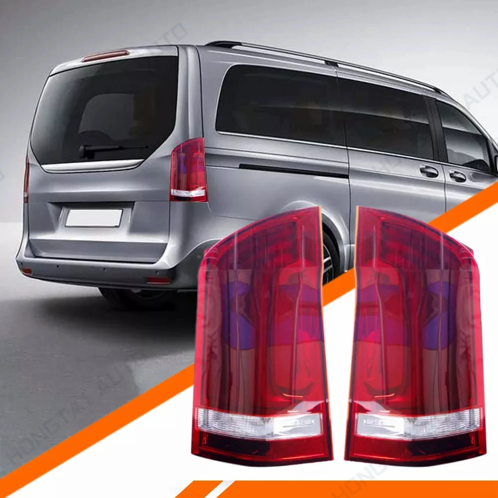 Pair LED Taillights For Mercedes Benz VITO W447 Metris Viano 2016-2022 Tail Light Taillamp Rear Lamp Brake Fog Turn Signal Light