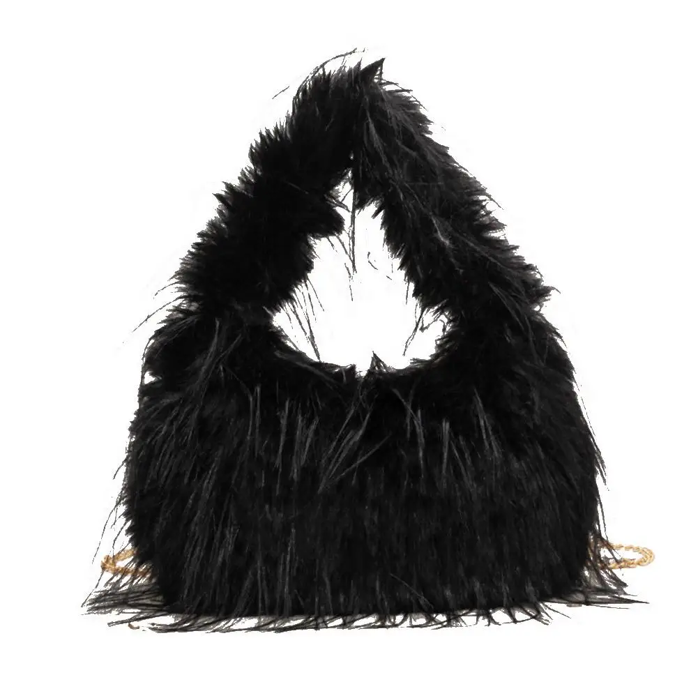 

Плюшевые сумки на плечо, кошелек подмышками, пушистая универсальная сумка на плечо из искусственного меха, модная сумка подмышки, женская зимняя меховая сумка-тоут