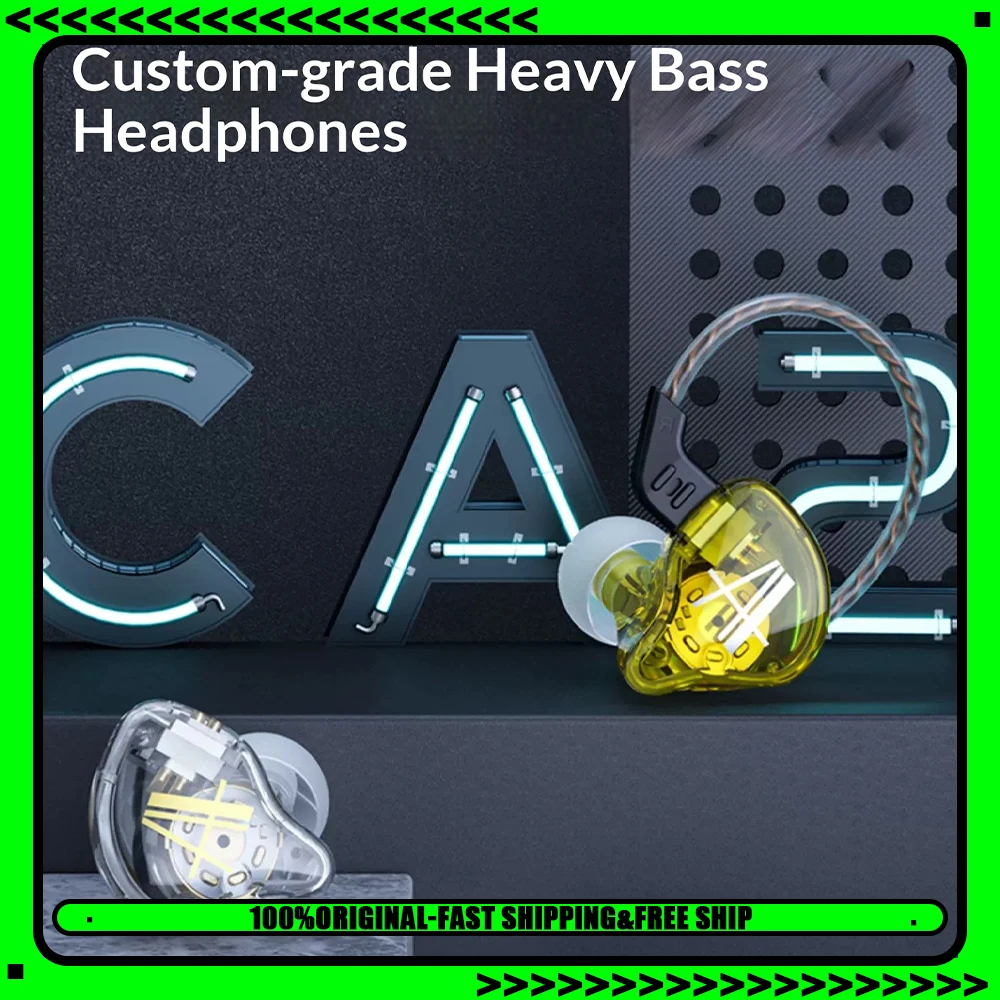 CCA CA2 Wired Headphones 10MM Drive Unit Esports Headset Effective Noise Isolation Of Acoustic Tuning Light Weight For Gifts