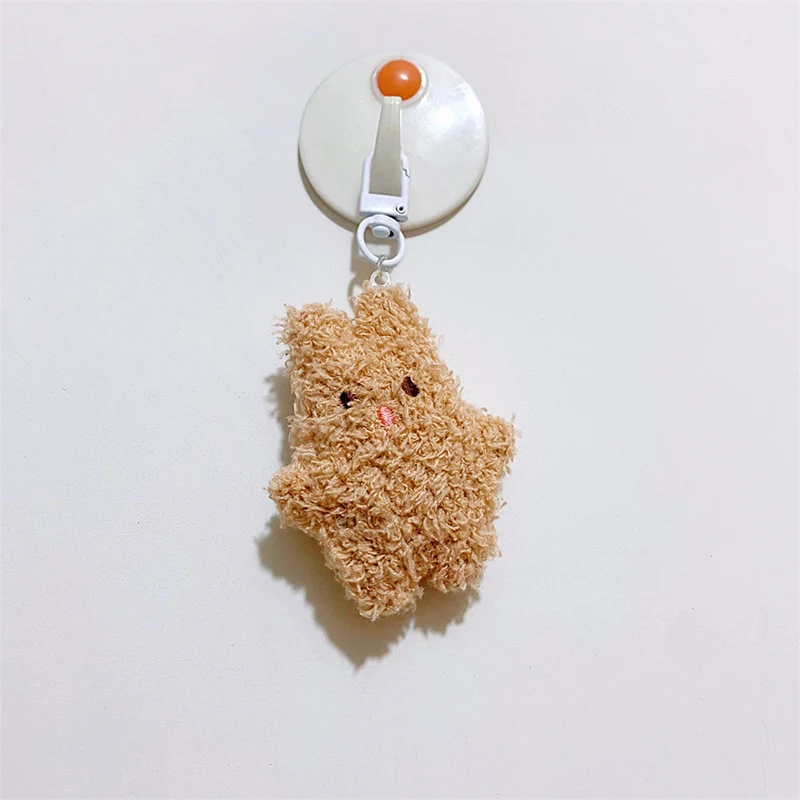 Cartoon Plush Rabbit Doll Keyring Stuffed Bunny Keychain Car Key Chain Kawaii Bag Pendant Handbag Ornament