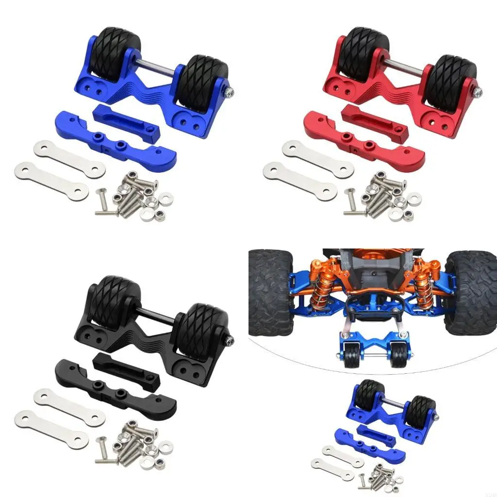 

Upgraded Wheelie Bar Accessory Adjustable AngleDouble Wheel Head For 1/10 Models