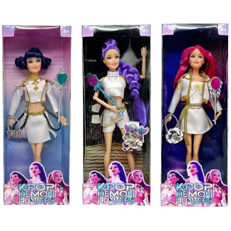 

Фигурки Kpop «Охотники на демонов» 2025 года — подвижные куклы Руми и Зои, рождественский подарок для детей и любителей аниме