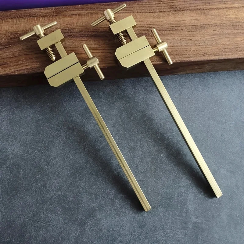 2pcs 120/180/240/360mm Brass Wood Clamps - Precision Parallel Clamping Pressure For Secure Board Positioning Woodworking Clamps