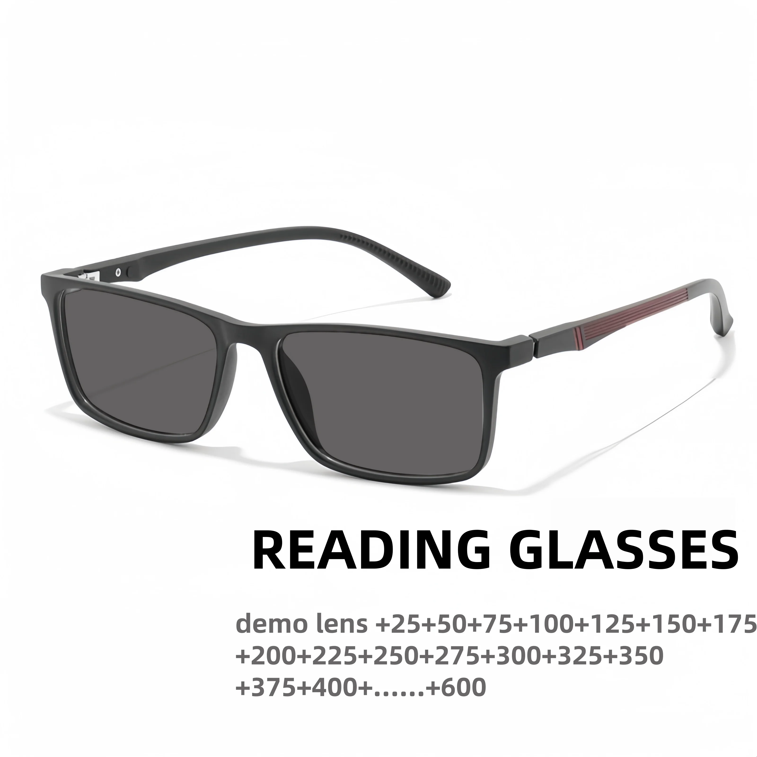 

Sunglasses Man Square Sun Glasses Woman TR90 Vintage reading eyeglasses Custome +25 to +600