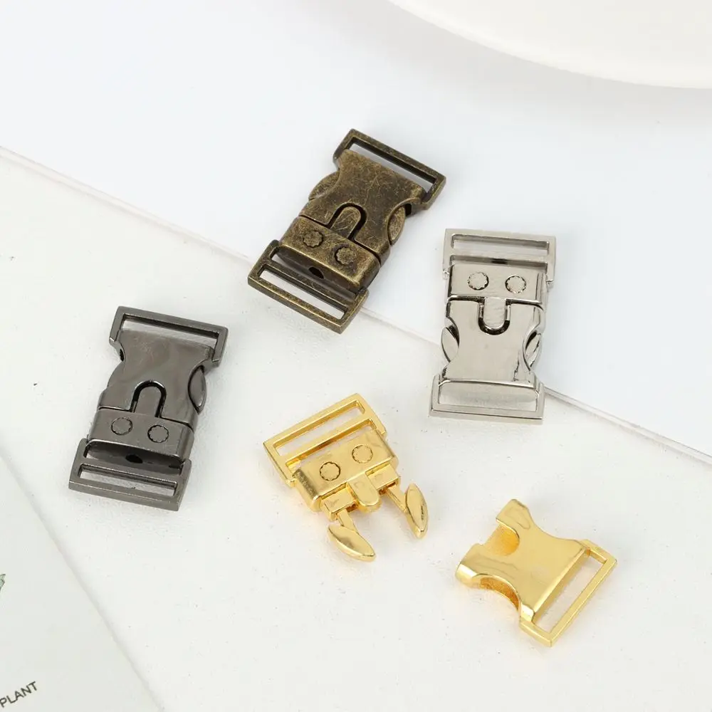 1/2/4pcs 10mm DIY Bracelet Outdoor Camping  Bags Buckles Handmade Backpack Button Dog Collar Strap Mini Buckle