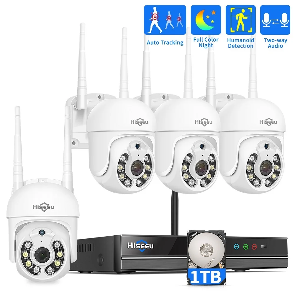 New WiFi 3MP PTZ Digital Zoom CCTV IP Video Surveillance Camera Security System Wireless Audio Outdoor Street Full Color Kit