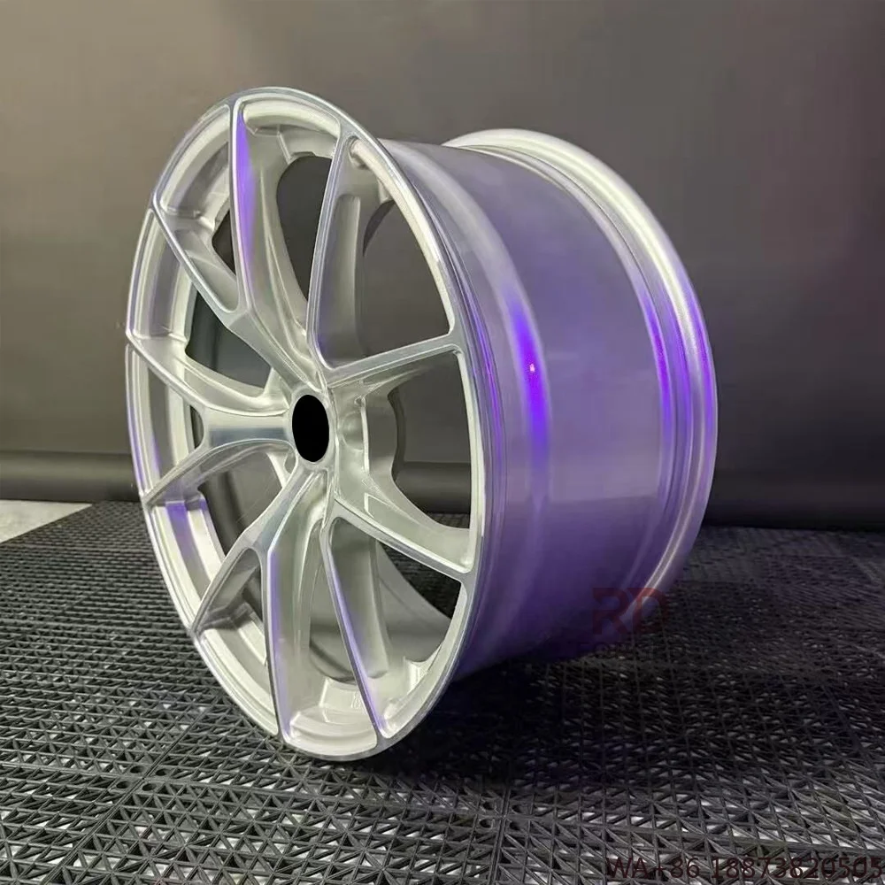 For Gloss Silver Forged Wheels 18 19 20 21 22 5x120 5x114.3 Deep Concave Monoblock Alloy Rims for BMW M3 M4 Tesla Mustang