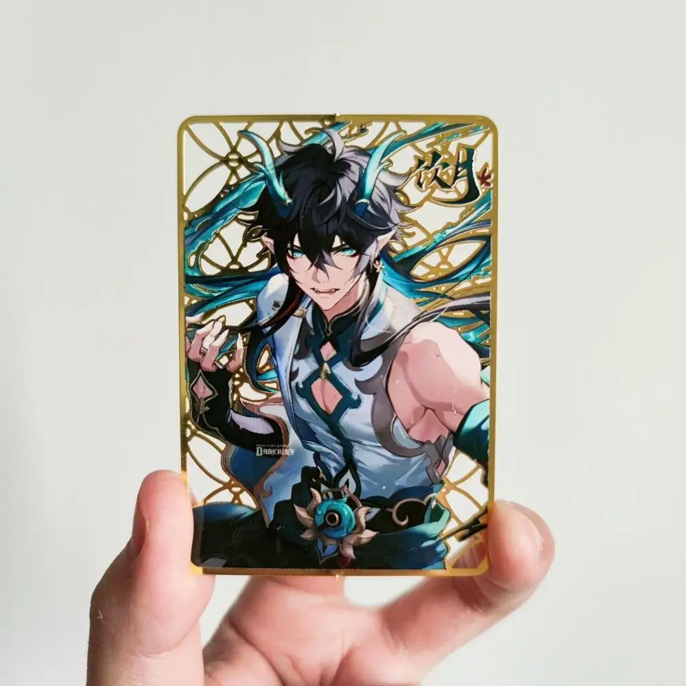 Anime Goddess Story collection Metal card Kamado Nezuko Ayanami Rei bad Tornado Board game card regalo di compleanno di natale