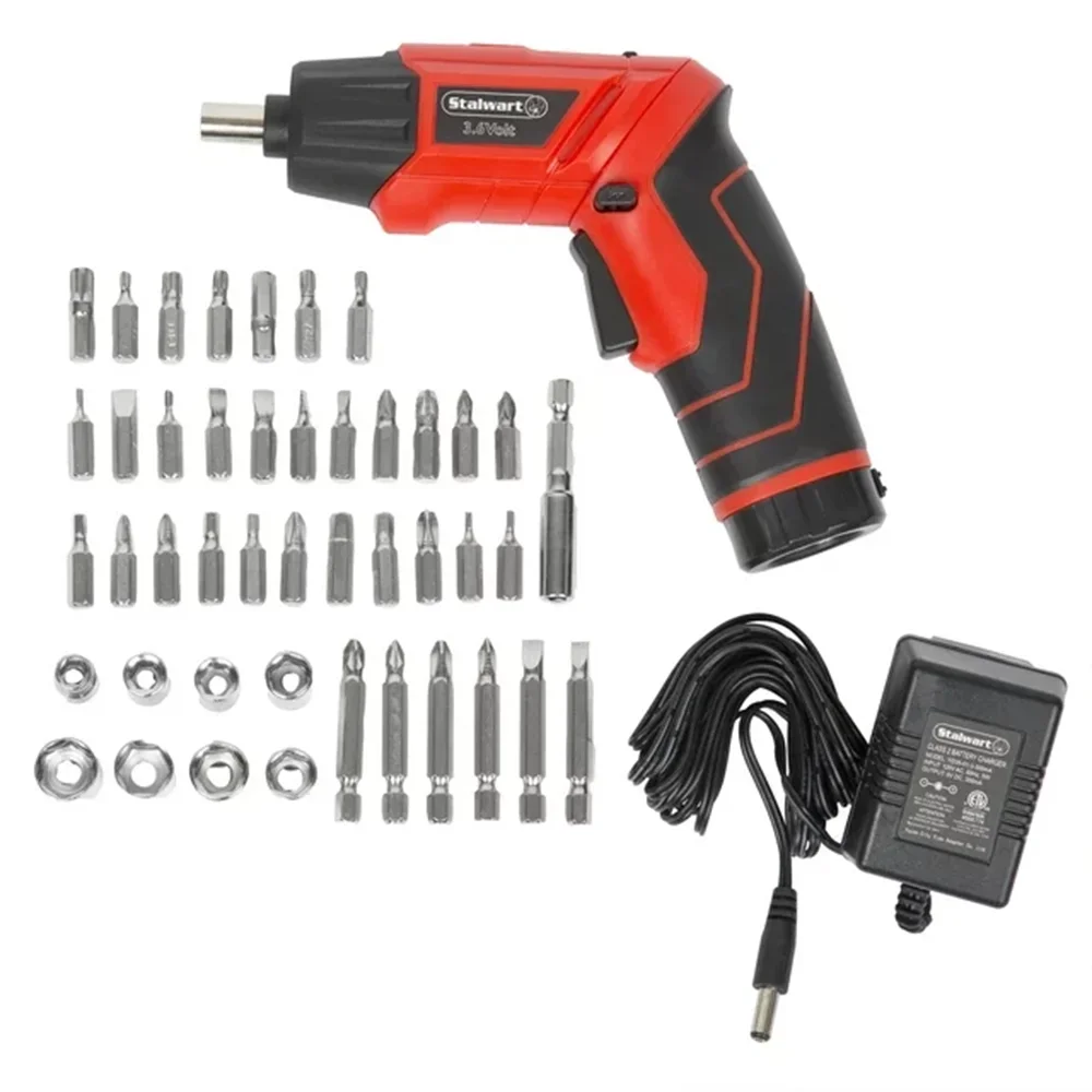 

45-Piece Pivoting 3.6V Cordless Electric Screwdriver Kit with Case