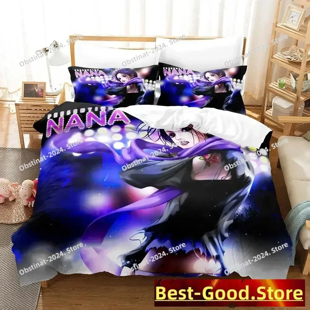 

2023 Nana Bedding Set Single Twin Full Queen King Size Bed Set Aldult Kid Bedroom Duvetcover Sets Anime parure de lit Bed