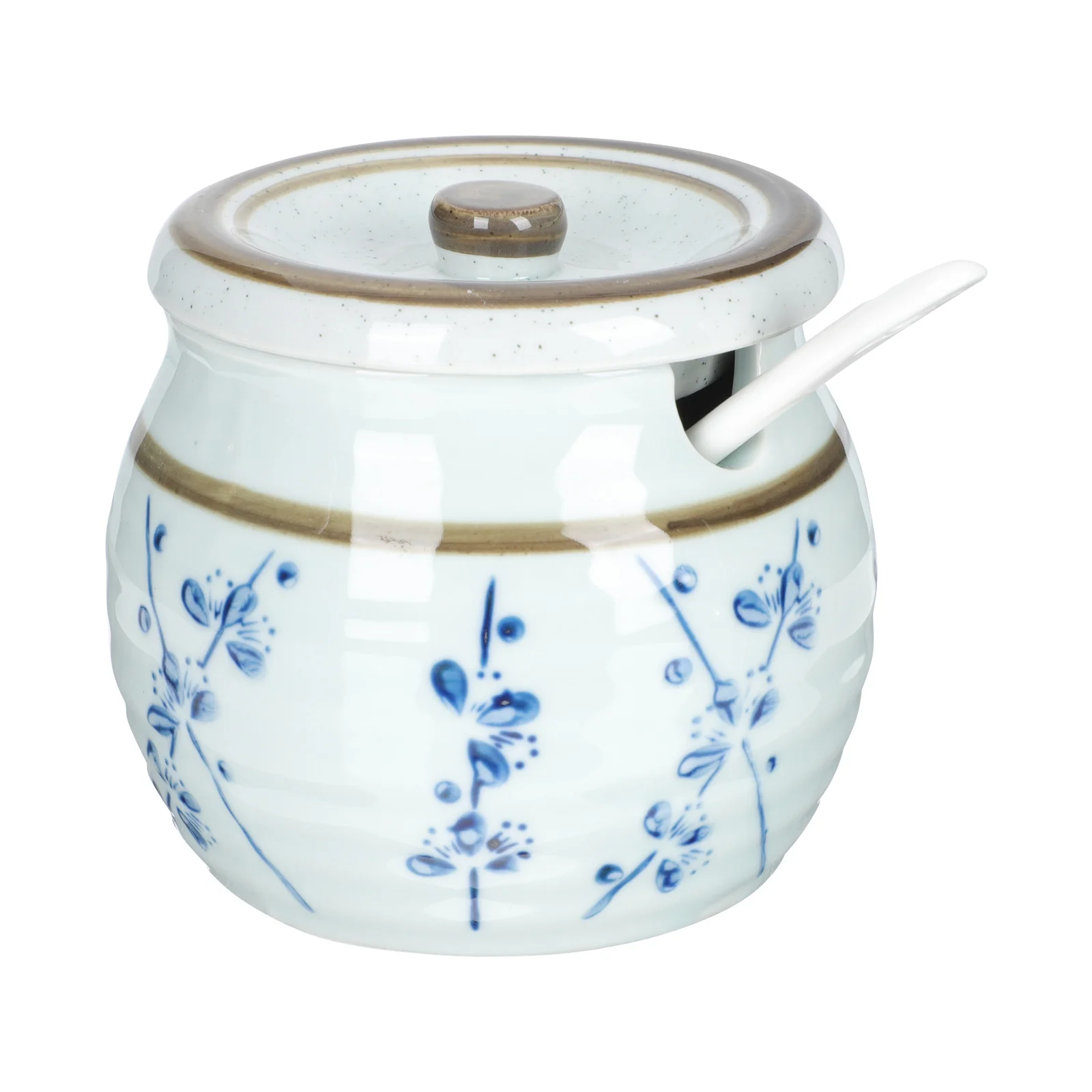 

1Set Ceramic Sauce Jar Delicate Seasoning Container Multi-Function Kitchen Supply Moisture Proof Insect Resistant