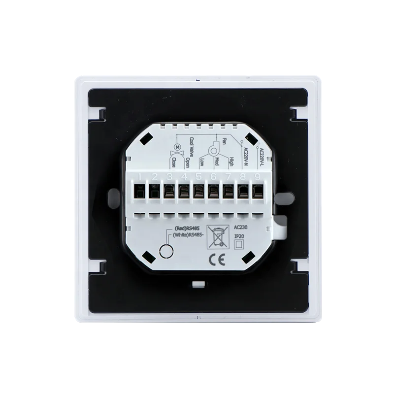 BAC-18 White Smart WiFi  AC Thermostat ABS Floor Panel Home Temperature Controller for Hotel Heating