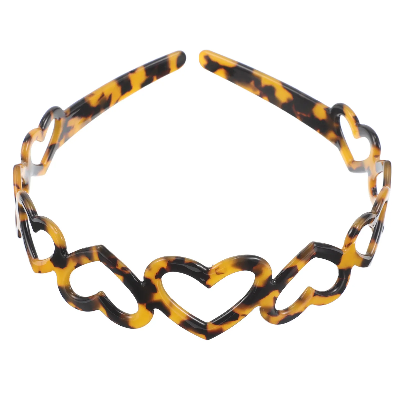 

Heart Hollow Acetate Hair Headband in Fashion Color Simple Stylish Design for Women Girls Trendy Cute Nonslip Hair Accessory