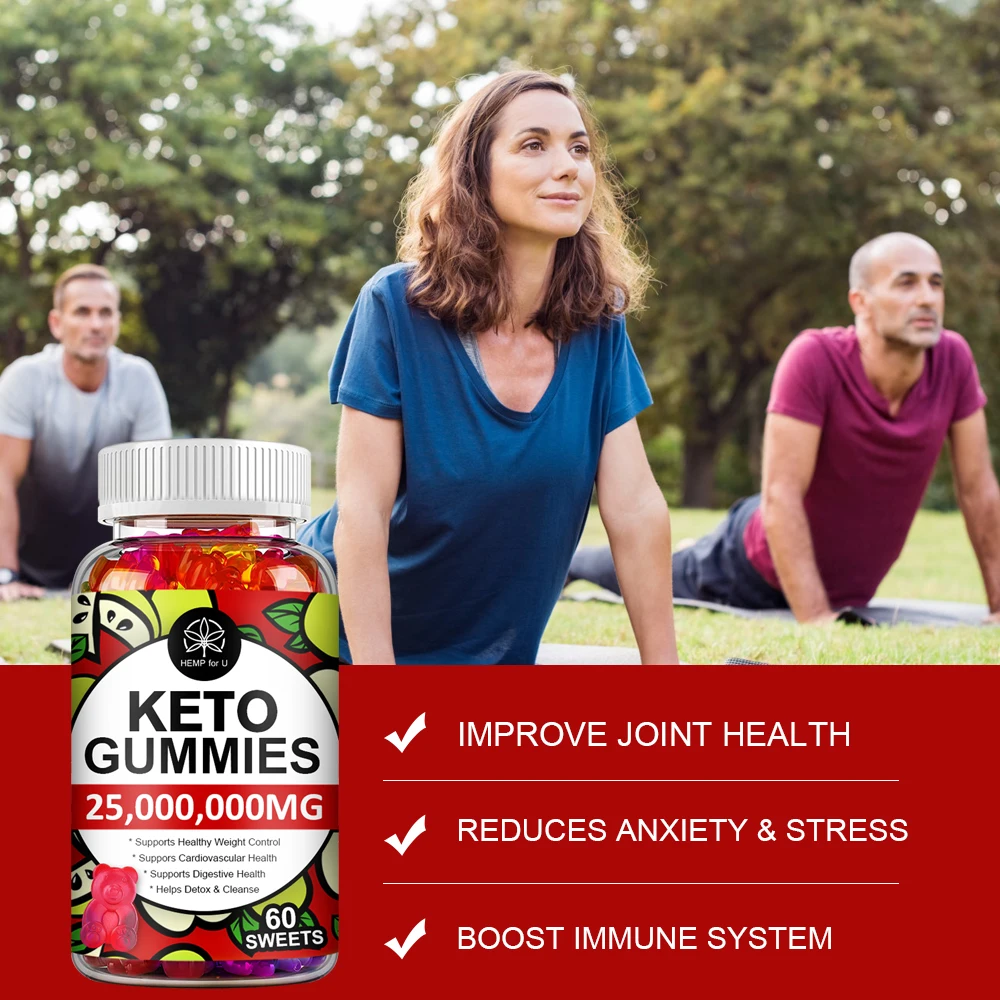 Ketone Gummies Apple Cider Vinegar Keto Bear For Anxiety & Stress Immune Health Improve Bad Mood Weight Management For Gym