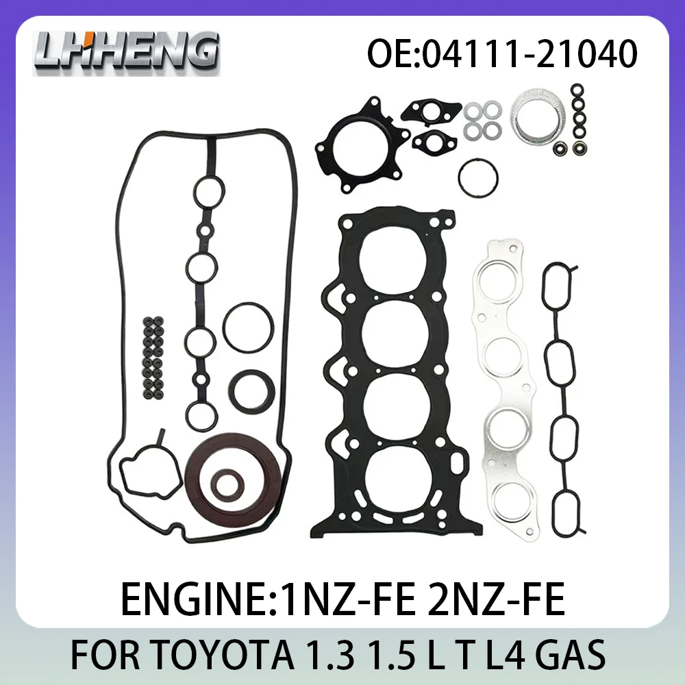 

Engine Full Gasket set FOR TOYOTA YARIS VERSO 1.3L 1.5L 1.3 1.5 L T L4 GAS 99-05 1NZ-FE 2NZ-FE EST-49-02-273 04111-21040