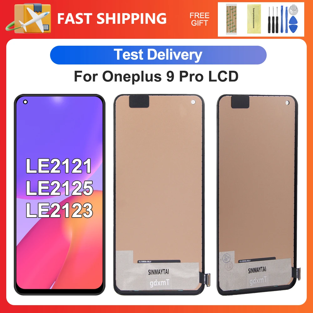 For OnePlus 9 Pro 6.7\'\'Tested 1+9Pro LE2121 LE2125 LE2123 LE2120 LCD Display Touch Screen Digitizer Assembly Replacement