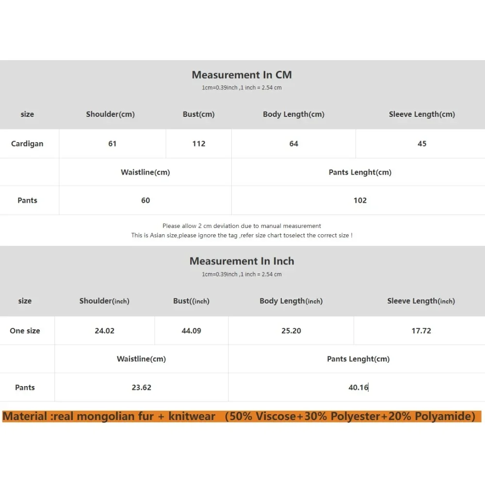 محبوك دعوى المرأة سترة مجموعة مع الأصفاد فرو الأغنام المنغولية الحقيقية عالية الجودة الصوف ومزيج بلوفر مغزول وسراويل 2025