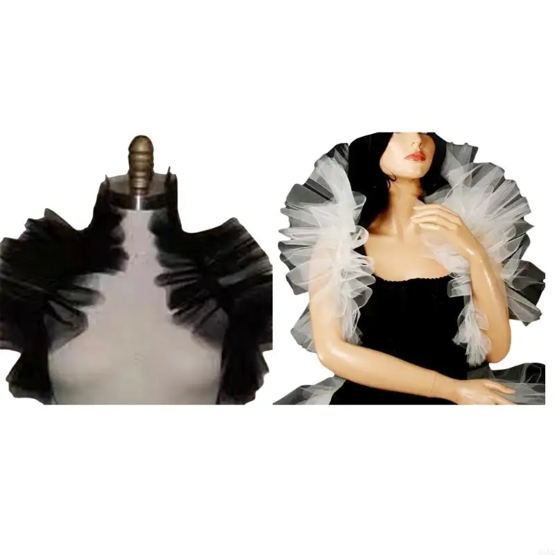 

Victorian Tulle Collar Breathable Clown Neckpiece For Halloween Parties And Theatrical Performances