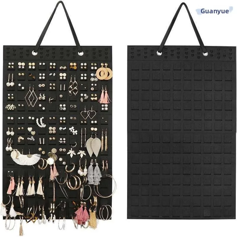 

Elegant Wall-Mounted Dust-Proof Jewelry Earring Display Stand Storage Bag Holder Rack for Bedroom Children's Room Organization