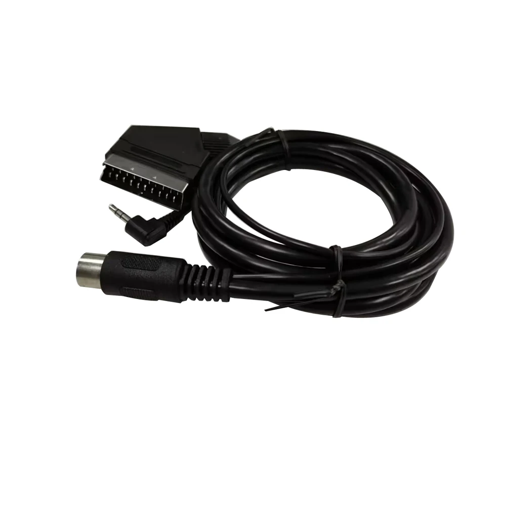 Niklowane dla SEGA Genesis 1 dla NEO GEO 3.5mm wtyk podwójny kanał scart rgb kabel av 1.8 metrów