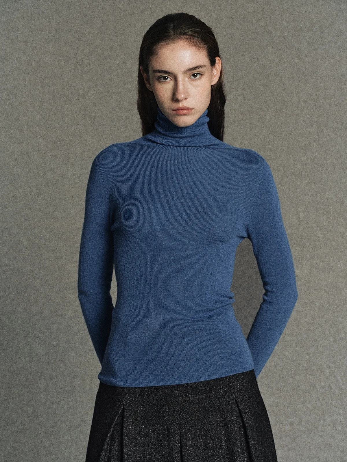 

Guoe Sl One-Piece High Ne Wool Knitwear Elastic Slimming Base Layer Long Sve Soft Cleanfit Sle Ladies Faion