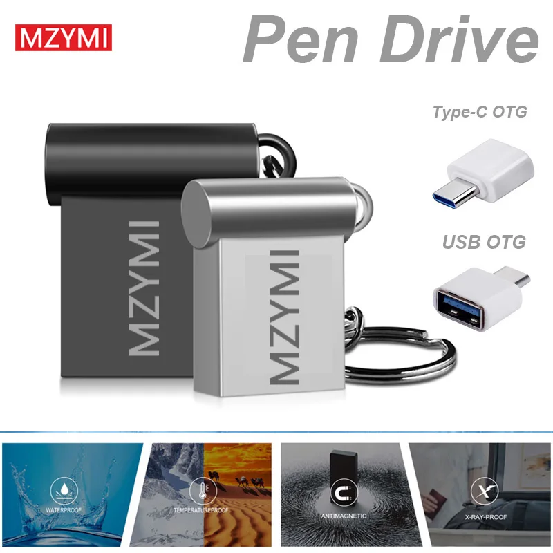 XIAOMI-Clé USB 3.0 haute vitesse pour le stockage de données, mini clé USB, clé USB en métal de type C, 1 To, disque U, 2 To