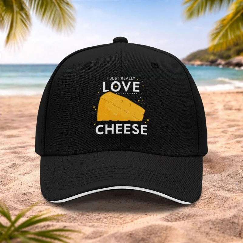 Cheese Pattern Baseball Cap for Men Women Adjustable Lightweight Unisex Hat Machine Washable Father's Day Gift