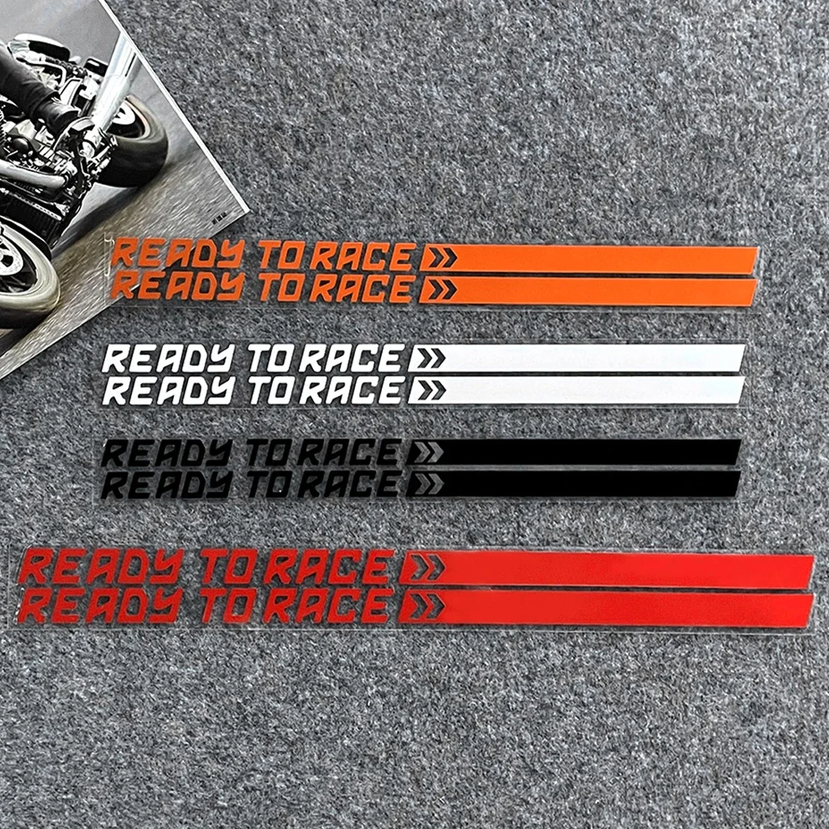 READY TO RACE Reflective Motorcycles Motorcross Stickers Decor Motor Bike Body Fuel Tank Decal Accessories for KTM  Adventure