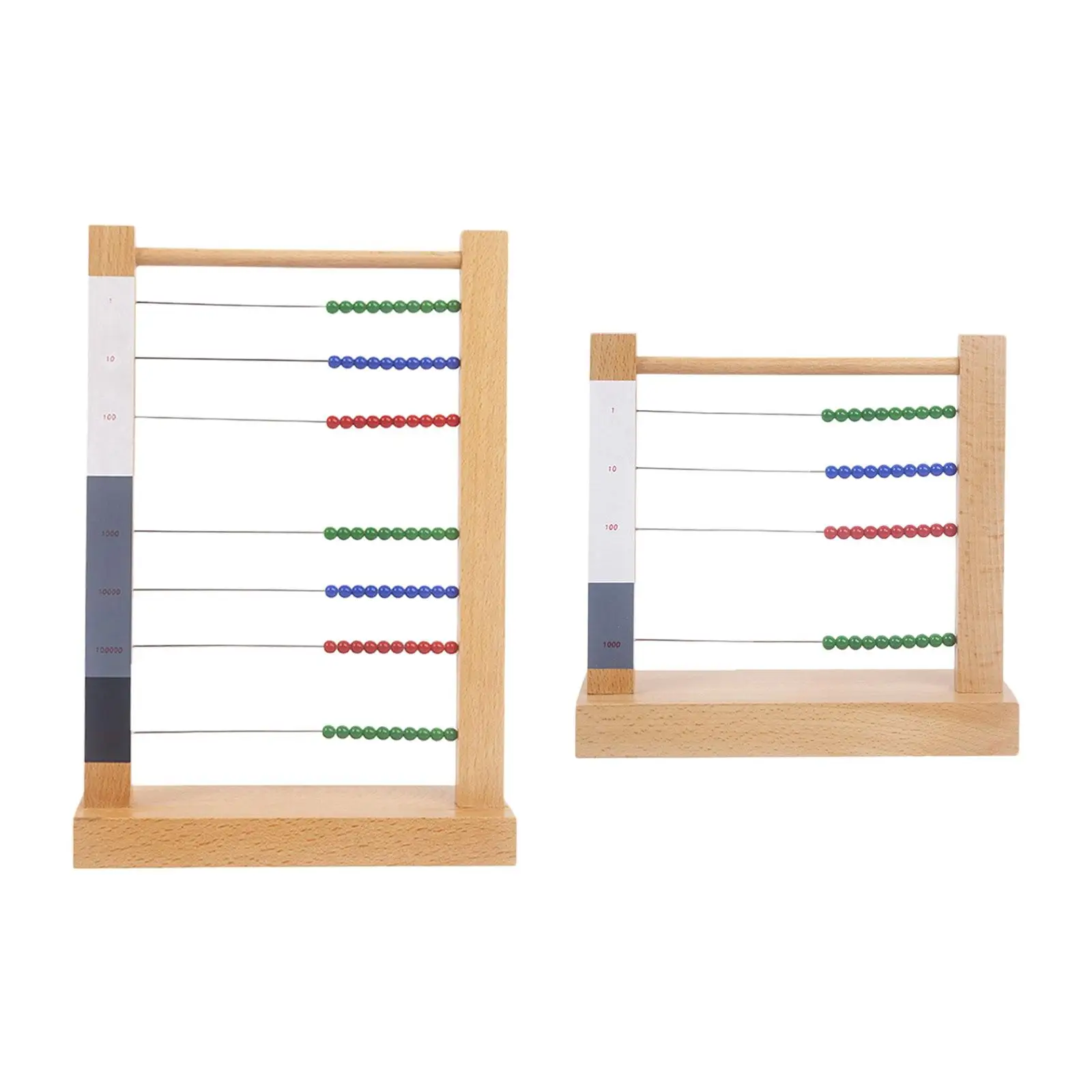 Math Learning Toy Wooden Small Bead Frame Calculation Counting Frame Toy Wooden Frame Abacus for Kindergarten Preschool Gifts