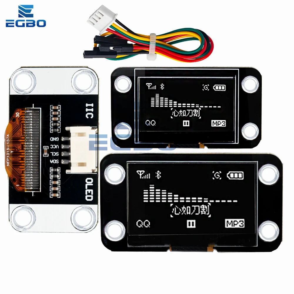 0.96 inch /1.3 inch White 128*64 12864 display OLED module IIC LCD screen SSD1306 SH1106 With wires / terminals for arduino