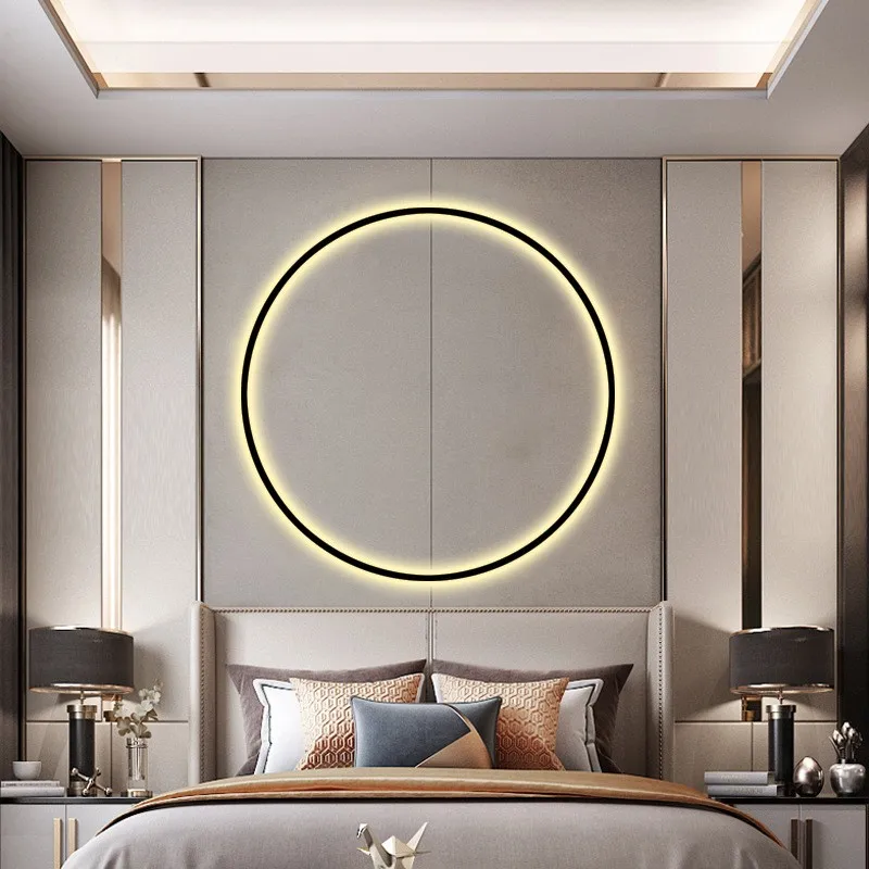 

Nordic circle wall light LED minimalist lamp Lustres tv cabinet decorations Living Room Bedroom Holiday home wall design light