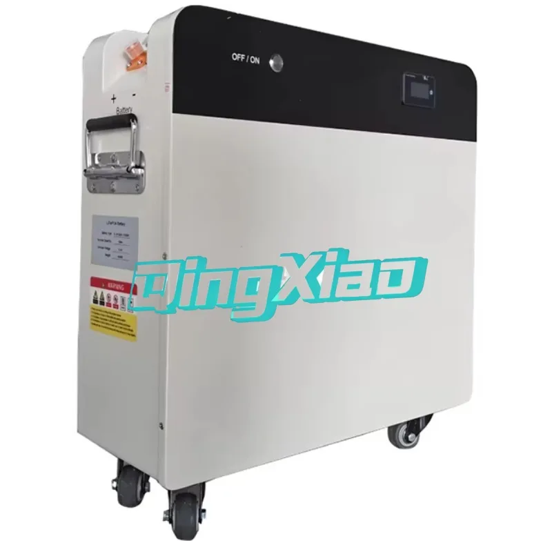 51.2V 100Ah 5KWh LiFePO4 Floor Standing Home Energy Storage Battery For Solar PV System With Wheels Easy Move Built-in BMS