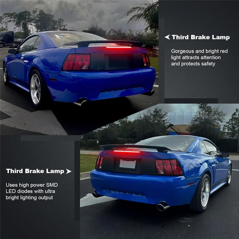 لفورد موستانج 1999-2004 LED 3Rd ضوء الفرامل الثالث ارتفاع جبل وقف أضواء الملحقات 1R3Z13A613AB